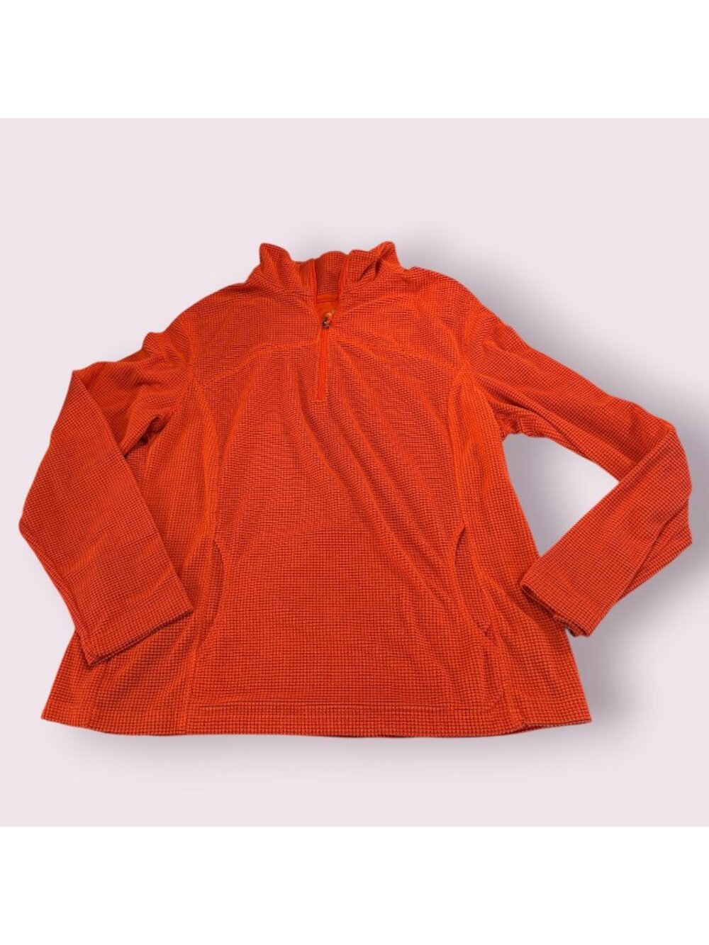 Tangerine Orange Quarter Zip Athletic Top Womens Activewear XL
